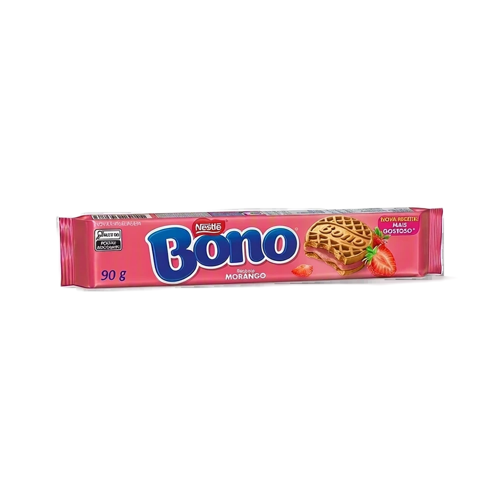 Biscoito Bono Recheio Morango 90g